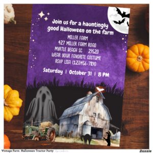 vintage_farm_halloween_tractor_party_invitation-r_w6ocaq_2154 Vintage Farm Halloween Tractor Party Invitation