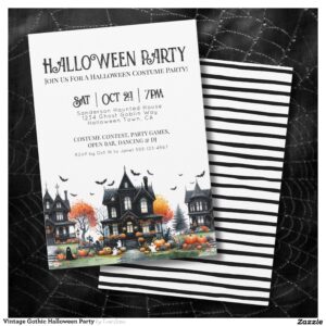vintage_gothic_halloween_party_invitation-r_ihppdy_2154 Vintage Gothic Halloween Party Invitation