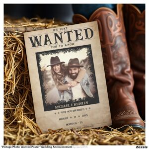 vintage_photo_wanted_poster_wedding_announcement-r_z2vidi_2154 Vintage Photo Wanted Poster Wedding Announcement