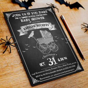 vintage_stroller_halloween_baby_shower_invitation-r_8hxwxn_2154 Vintage Stroller Halloween Baby Shower Invitation