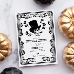 vintage_top_hat_skull_adult_halloween_party_invitation-r_7146sq_2154 Vintage Top Hat Skull Adult Halloween Party Invitation