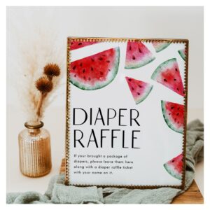 Watermelon Diaper Raffle Sign