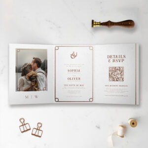Western Cowboy Country Rustic Wedding Tri-Fold Invitation