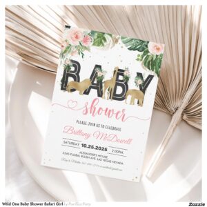 wild_one_baby_shower_safari_girl_invitation-r_zi65e4_2154 Wild One Baby Shower Safari Girl Invitation