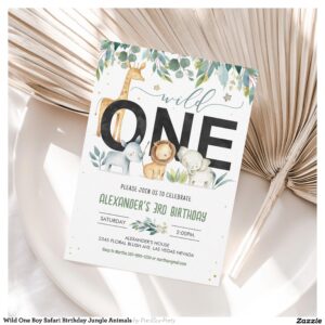 wild_one_boy_safari_birthday_jungle_animals_invitation-r_zi65ot_2154 Wild One Boy Safari Birthday Jungle Animals Invitation