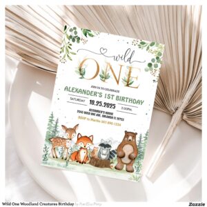 wild_one_woodland_creatures_birthday_invitation-r_zigy27_2154 Wild One Woodland Creatures Birthday Invitation