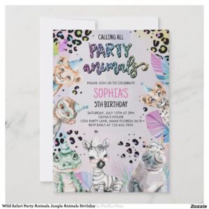 wild_safari_party_animals_jungle_animals_birthday_invitation-rcb988b0a31184512ade2b0dc52284296_tcvt0_2154 Wild Safari Party Animals Jungle Animals Birthday Invitation