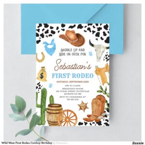 wild_west_first_rodeo_cowboy_birthday_invitation-r_zz0g32_2154 Wild West First Rodeo Cowboy Birthday Invitation