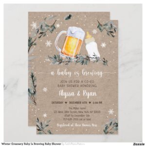 winter_greenery_baby_is_brewing_baby_shower_invitation-r0985cf18a899416b88cd4e1ceca2d7c6_tcxaq_2154 Winter Greenery Baby Is Brewing Baby Shower Invitation