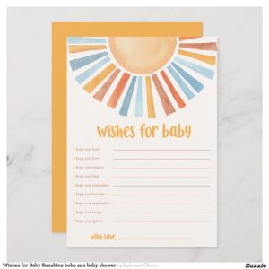 wishes_for_baby_sunshine_boho_sun_baby_shower_invitation-r7b77b9fcbb4a4f01ab499f973f178e92_tcv4s_2154 Wishes for Baby Sunshine boho sun baby shower Invitation