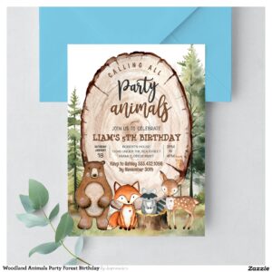 woodland_animals_party_forest_birthday_invitation-r_zz0gmu_2154 Woodland Animals Party Forest Birthday Invitation