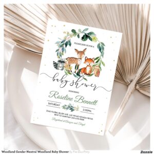 woodland_gender_neutral_woodland_baby_shower_invitation-r_zigyx5_2154 Woodland Gender Neutral Woodland Baby Shower Invitation